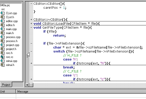 Scintilla's folding feature